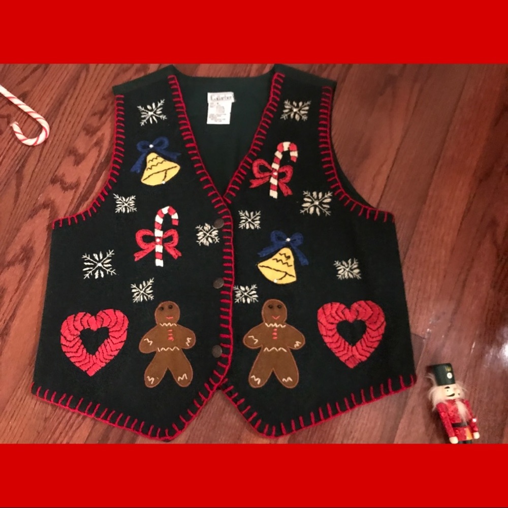 Adorable gingerbread Christmas vest