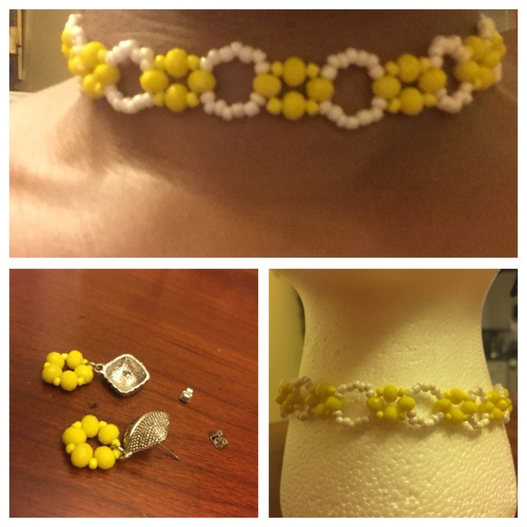 “Simple but Adorable Handmade Beaded choker Set - Picture 2 of 8