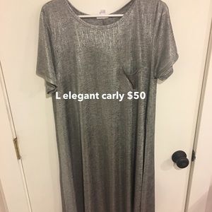 LuLaRoe Large Silver Elegant Carly
