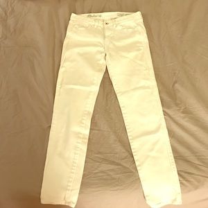 Madewell White Skinny Ankle Jeans