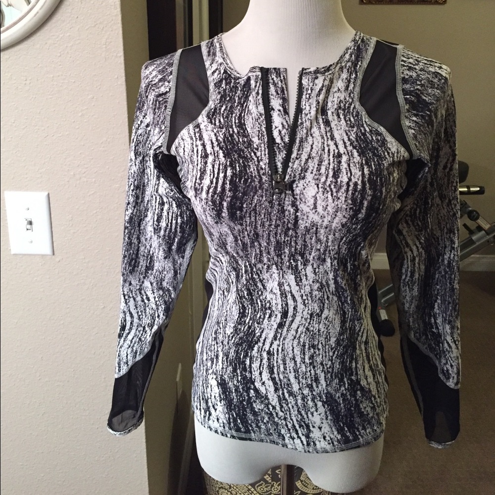 Lululemon zip top with mesh detail