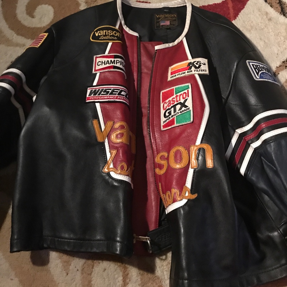 Vanson leather Star jacket pic wearing in gallery
