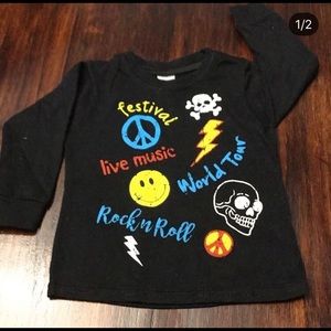 Baby boy rock n roll long sleeve tee