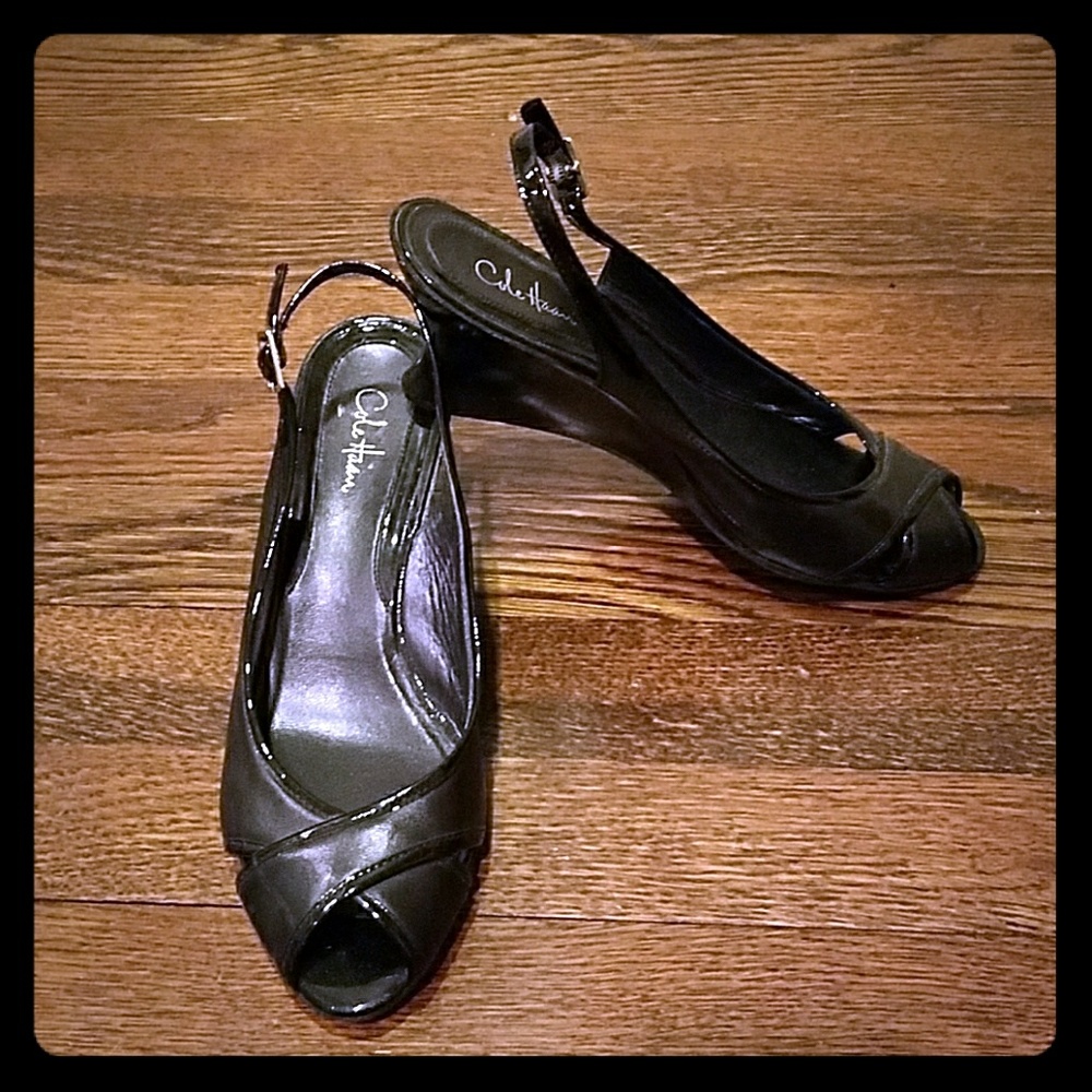 Cole Haan Black Slingbacks