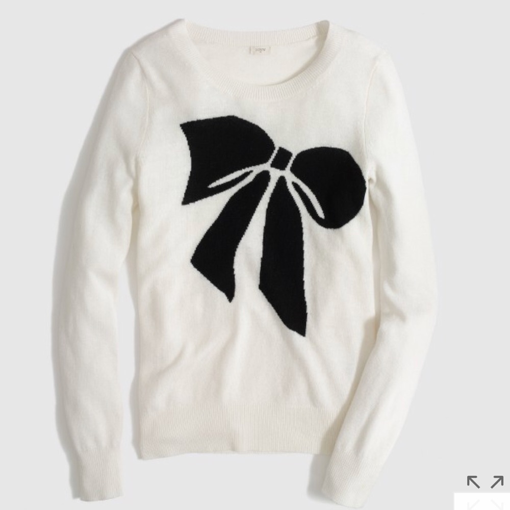 🎄JCREW FACTORY BOW PRINT CHRISTMAS SWEATER🎄