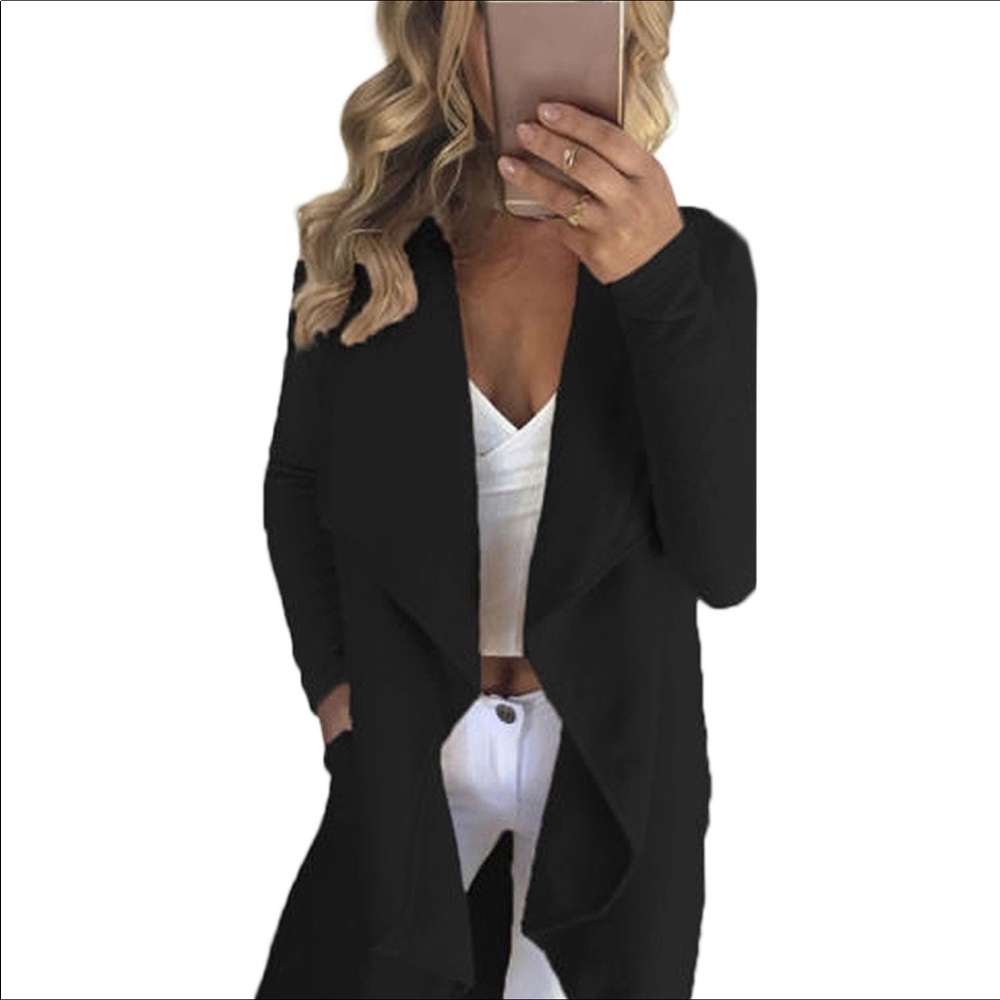 ✨Last one! ✨Open drape waterfall Cardigan Olive - Picture 3 of 8