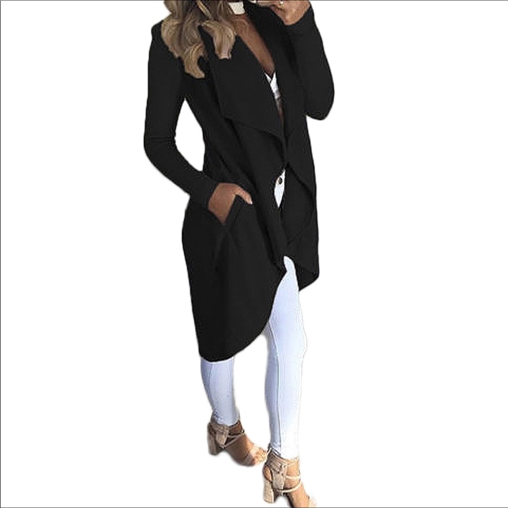 ✨Last one! ✨Open drape waterfall Cardigan Olive - Picture 4 of 8