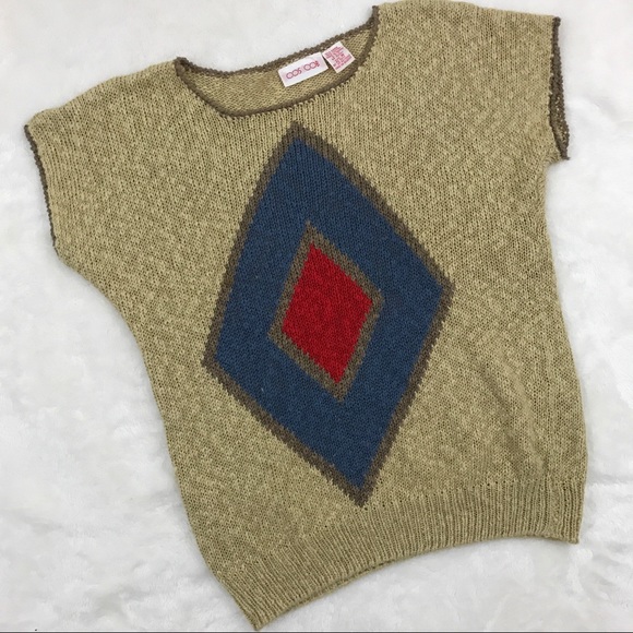 Vintage Sweaters - Vintage Short Sleeve Sweater