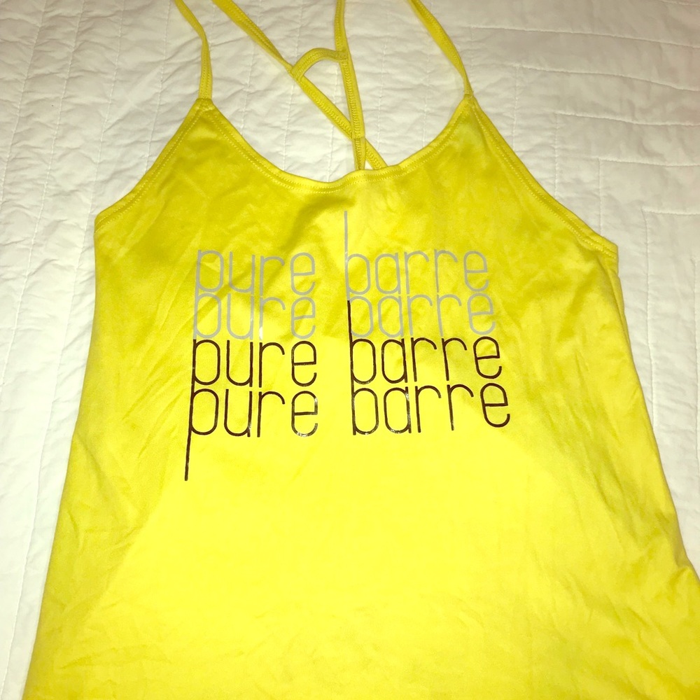 Pure barre tank, size large, yellow