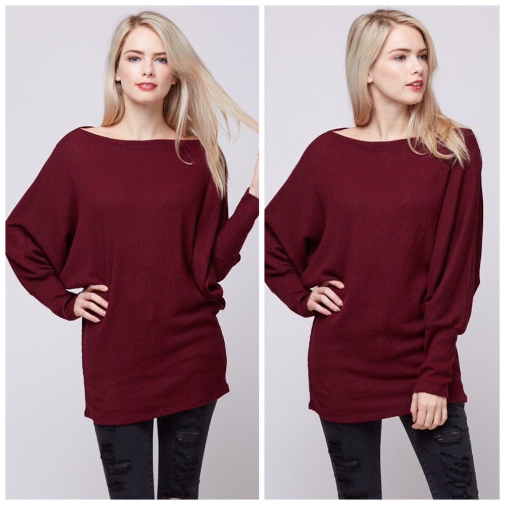 LAST 1!! Amazing soft brushed on/off shoulder top - Picture 3 of 3