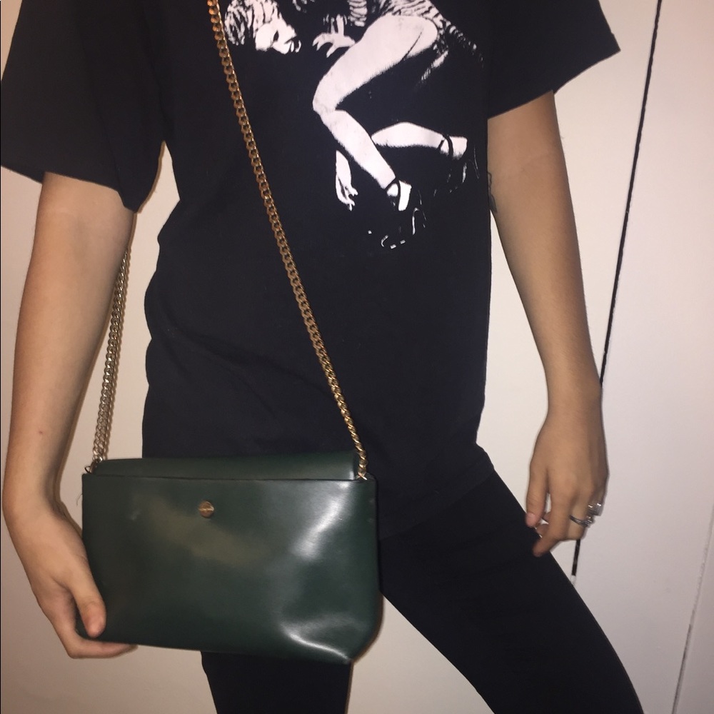 Forest Green Faux Leather Zara Purse