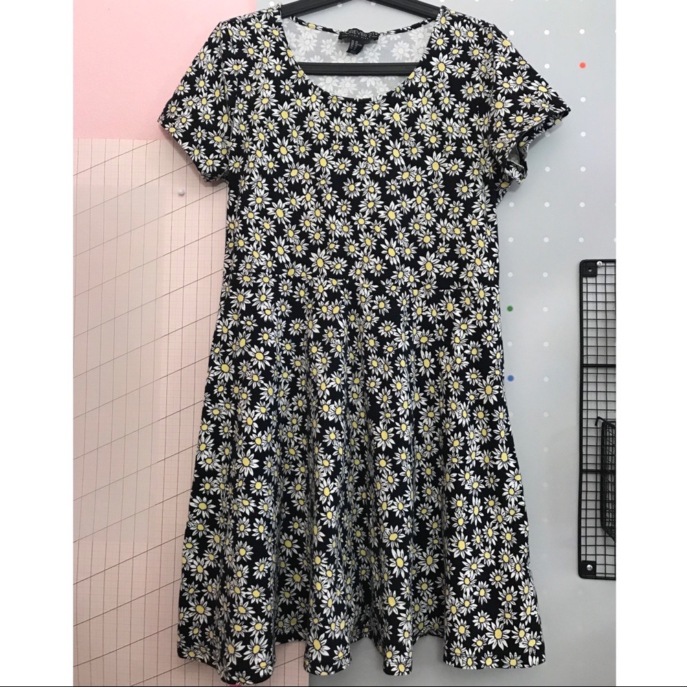 Daisy Print Skater Dress