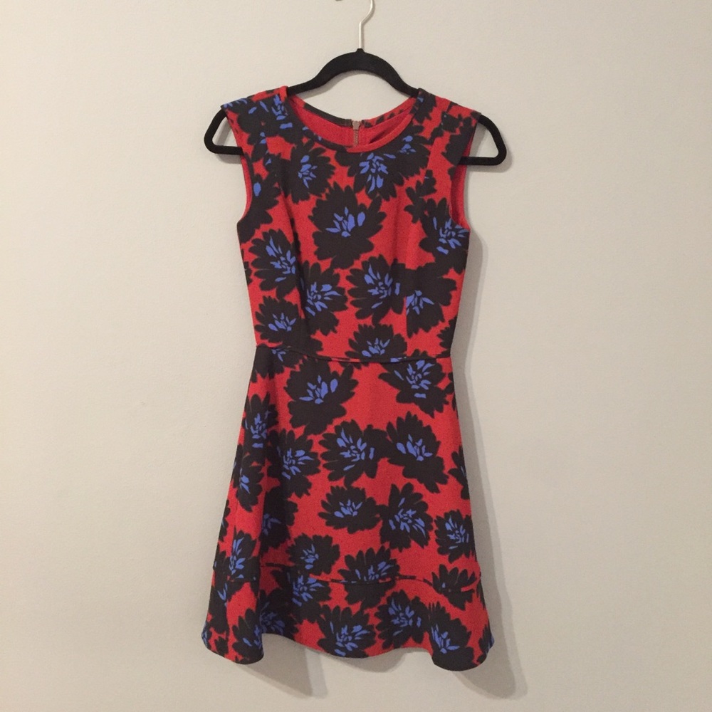 J. Crew Floral Red Dress