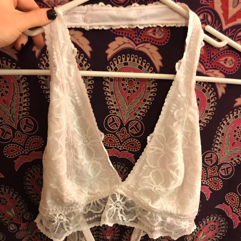 PINK Lace Halter Bralette