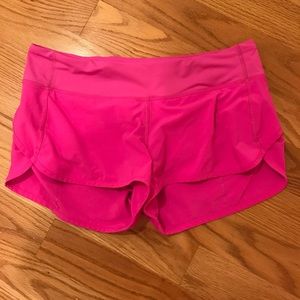 Lululemon Speed Shorts size 8 *neon pink