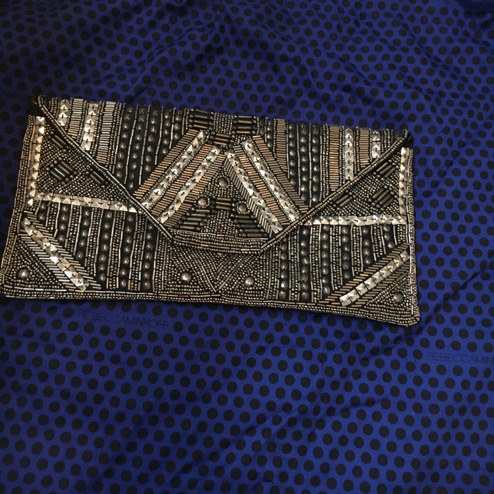 Beautiful black on sequin clutch
