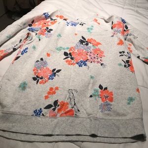 Floral sweatshirt.