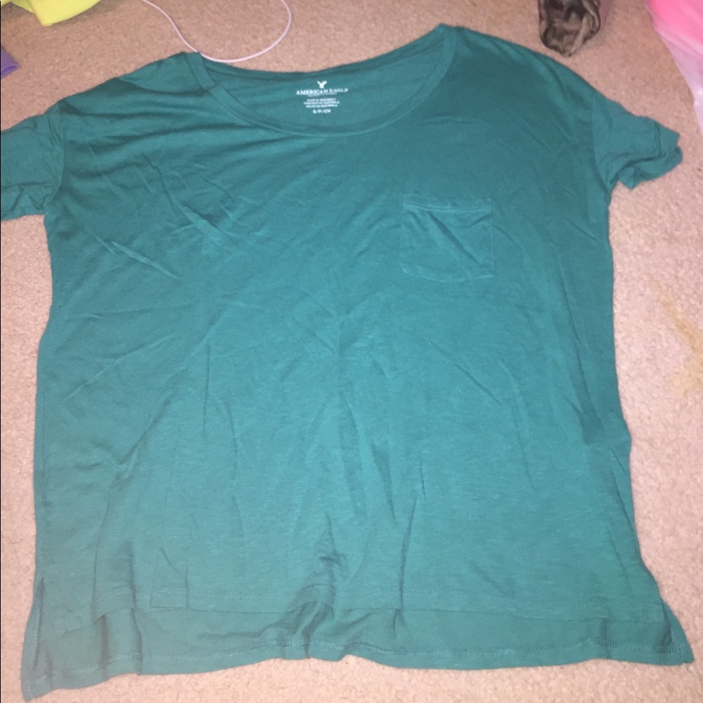 Teal American Eagle Loose Shirt