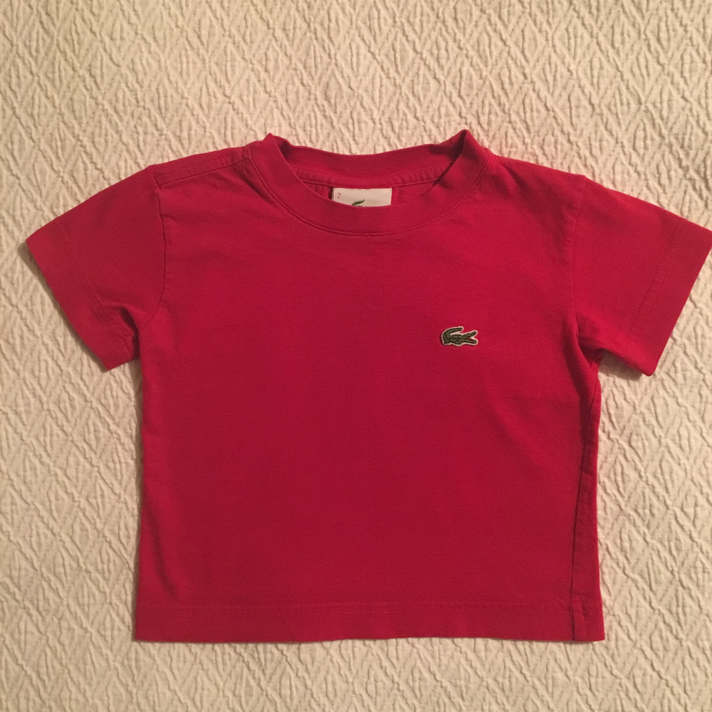Lacoste Toddler Red Crewneck Shirt 2T