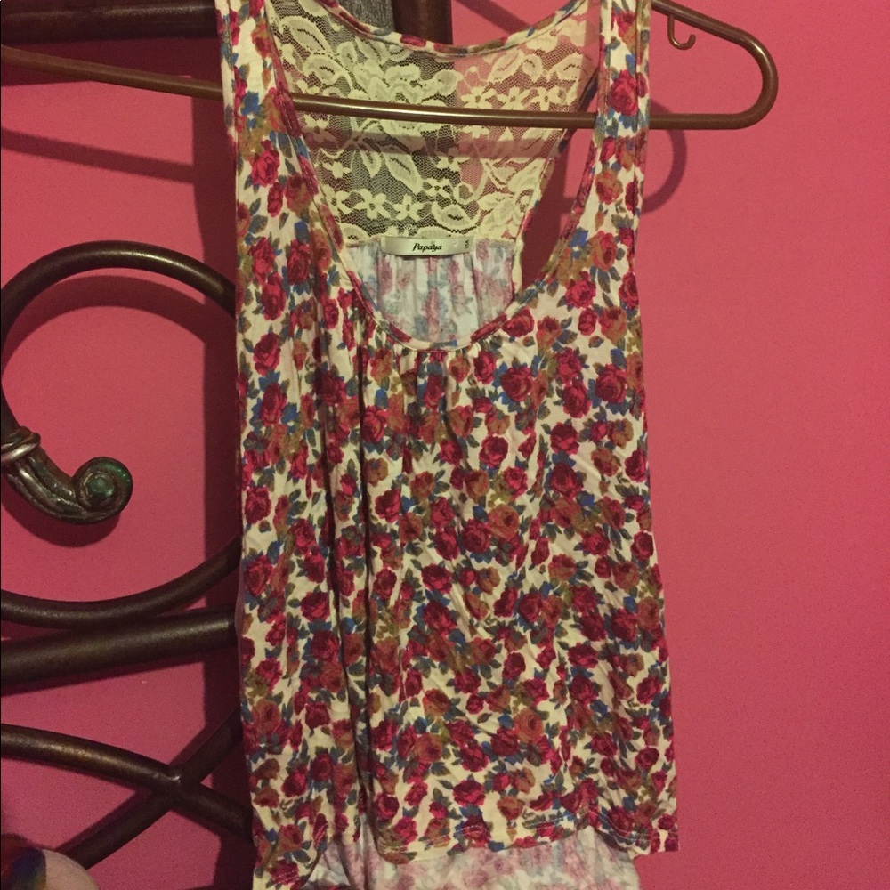 Papaya sleeveless top