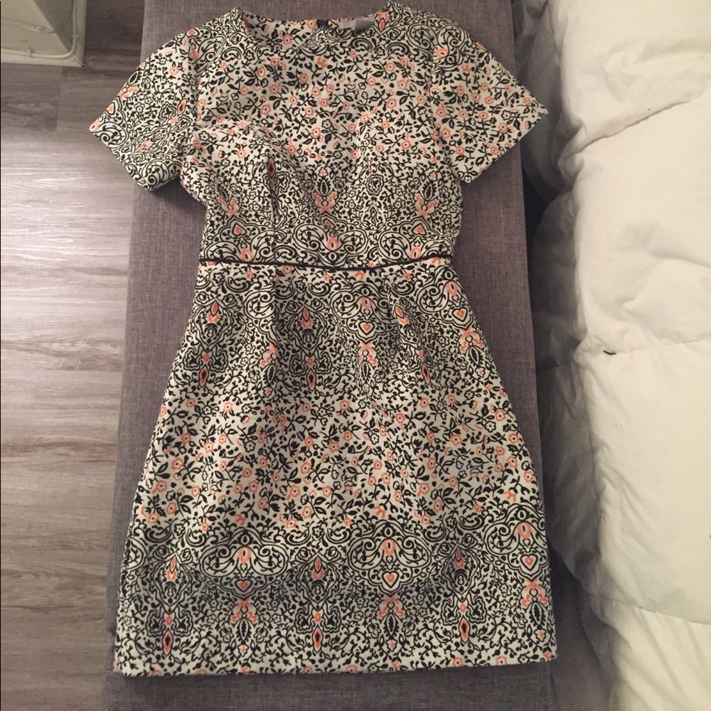 Orange and Blue Fit and Flare H&M Dress