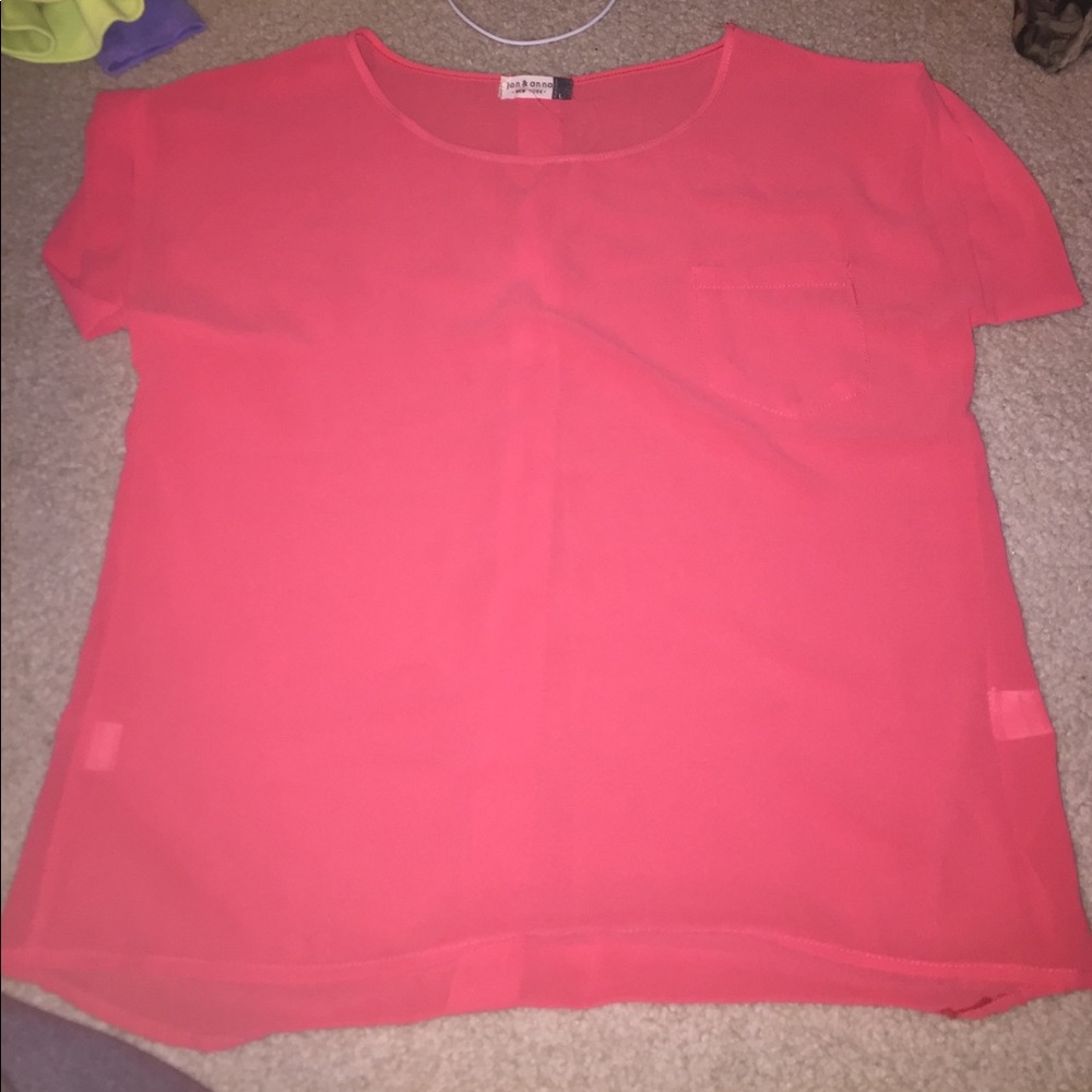 Silky coral shirt