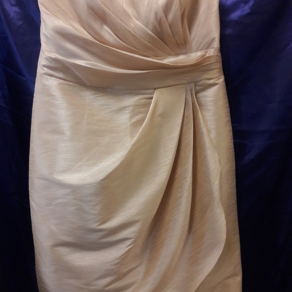 Alfred Sung pink pearl strapless cocktail dress - Picture 4 of 6