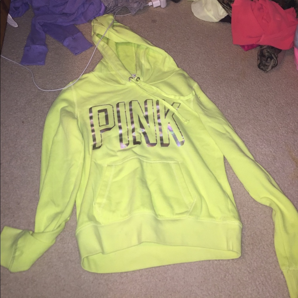 VS PINK neon sweatshirt