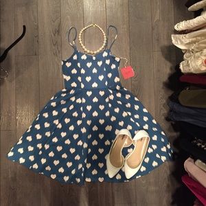 Heart Print Summer Sun Dress-NWT!!