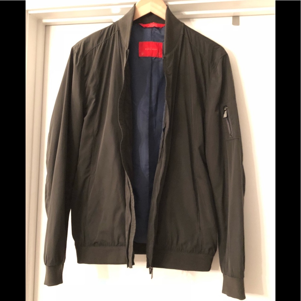 Zara Men’s Bomber Jacket- Olive/Military Green