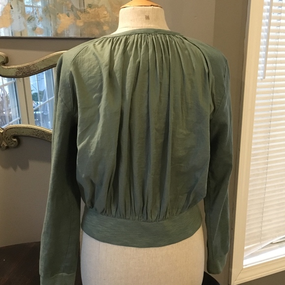Anthropologie Hei Hei Green Zip Jacket Sz M - Picture 4 of 4