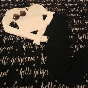 High waisted black ripped skinny jeans