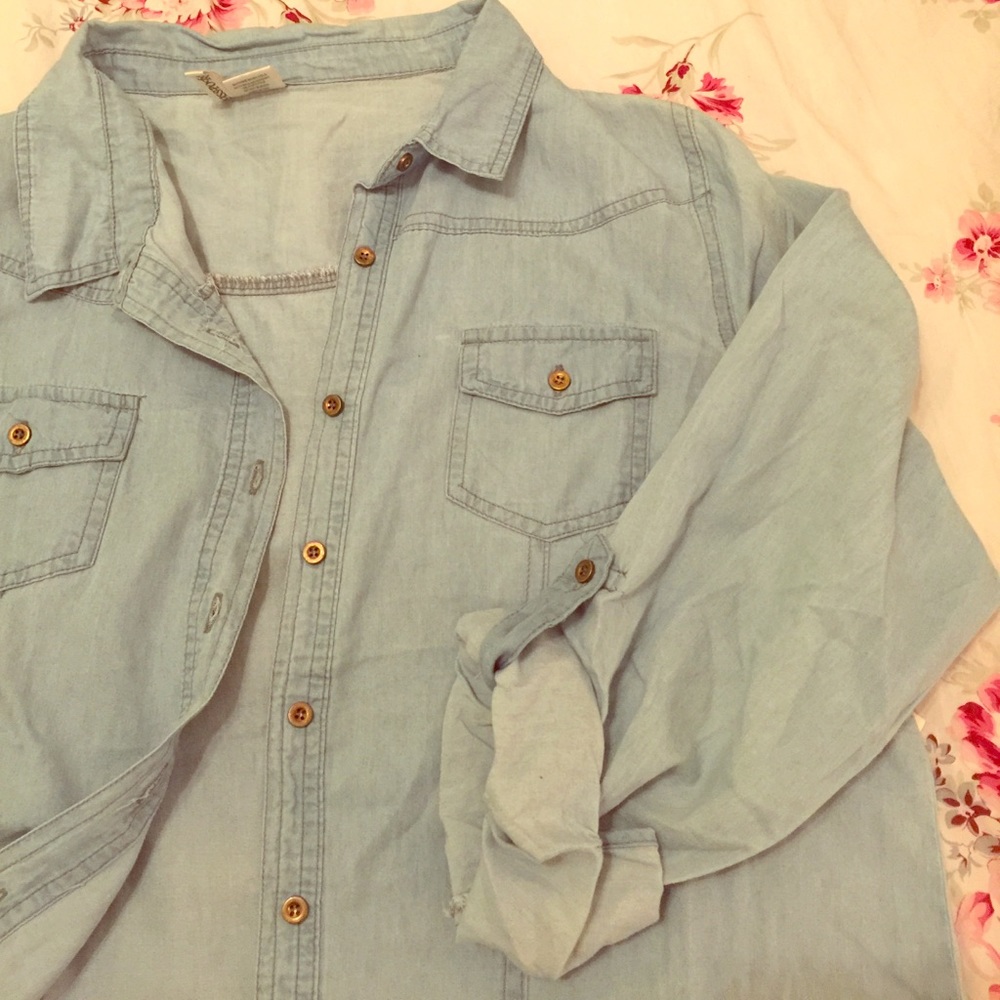 💎DENIM LIKE BUTTON UP💎