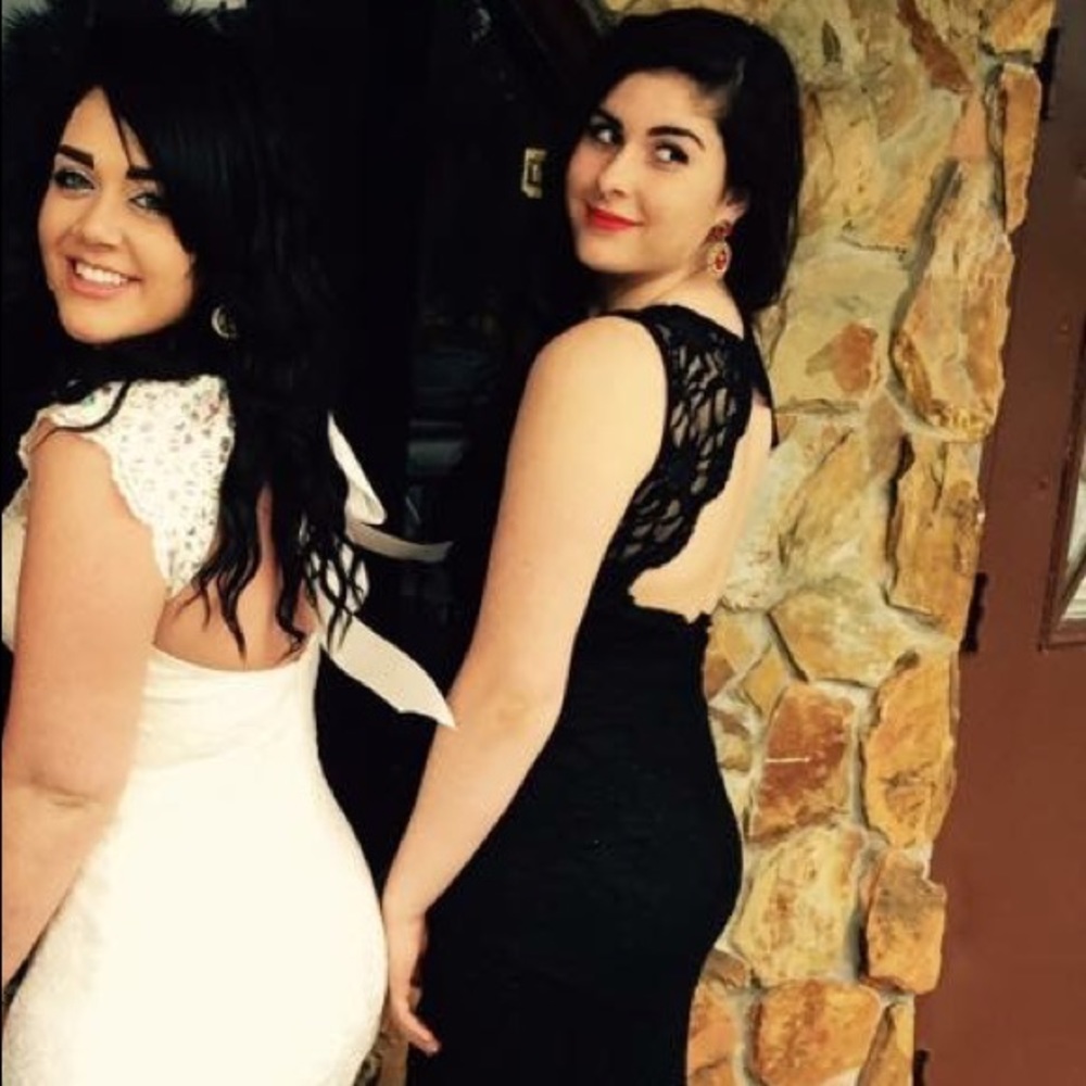 Open back prom dress