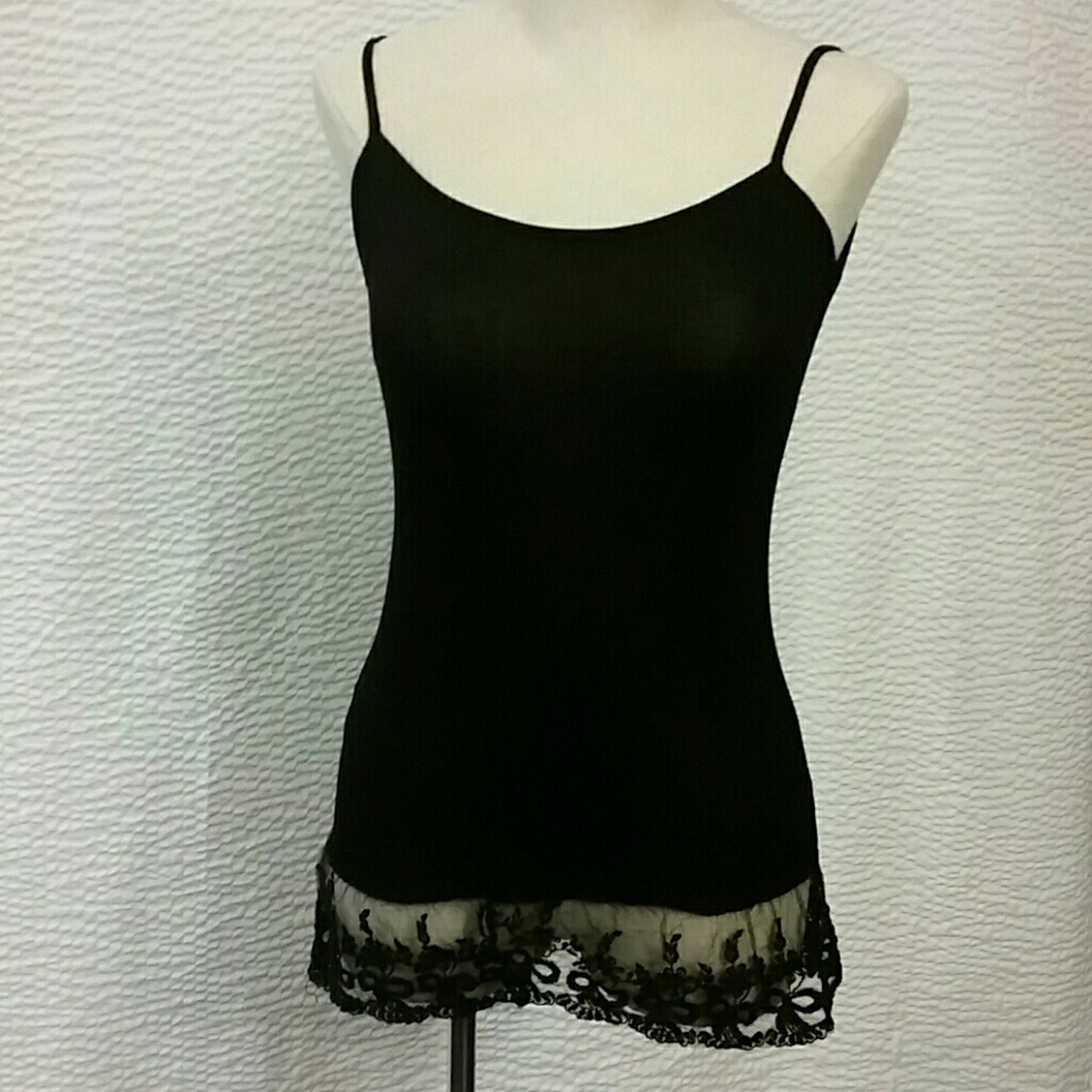 Black Tank Top Cami blouse M S