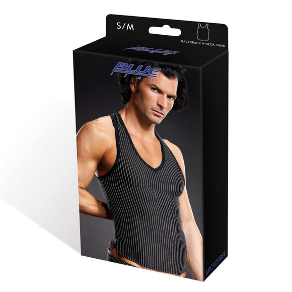 Blueline Performance Microfiber Pinstripe V-Neck T - Picture 3 of 3