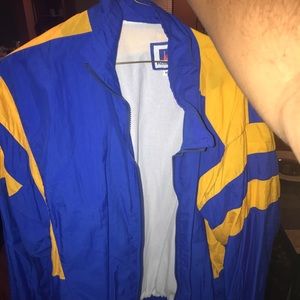 Vintage windbreaker (blue and yellow)