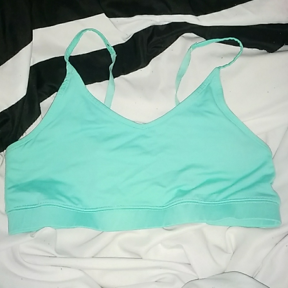 Mint colored forever 21  strappy lounge bra