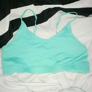 Mint colored forever 21  strappy lounge bra