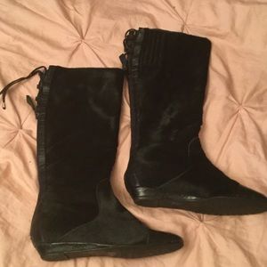 Haircalf leather upper leather lining boots