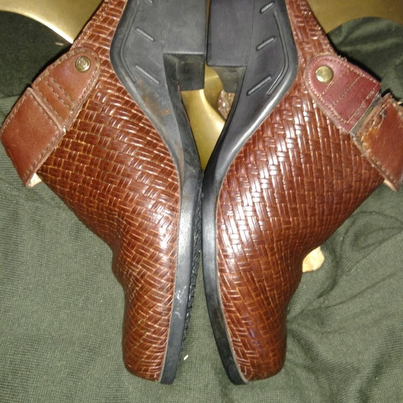 Ariat Brown Braided Leather Mule With Strap S-5.5 - Picture 6 of 8