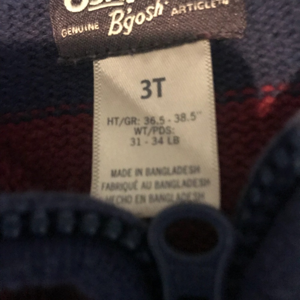 Striped boys sweater thick