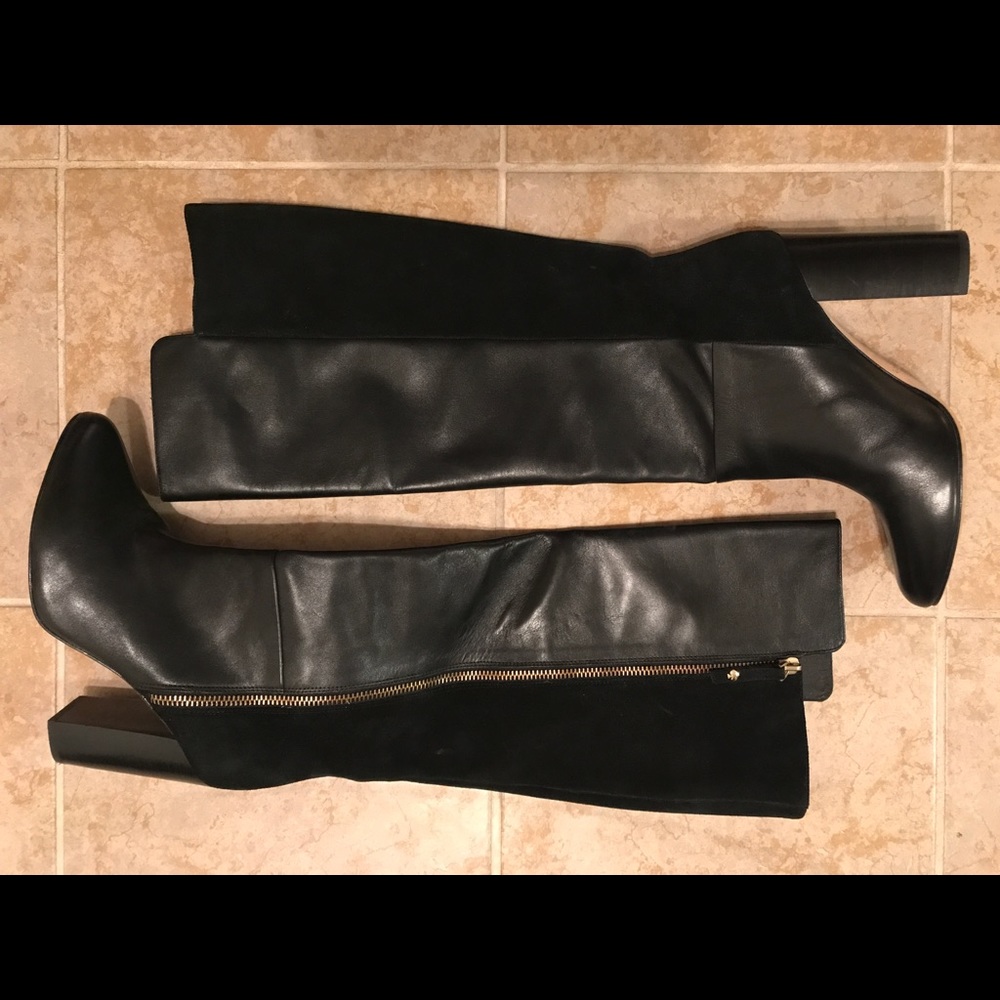 Kate Spade leather and suede boots size 10