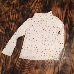 Girls polka dot turtle neck