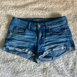 American Eagle Mid Rise “Shortie” Jean Shorts