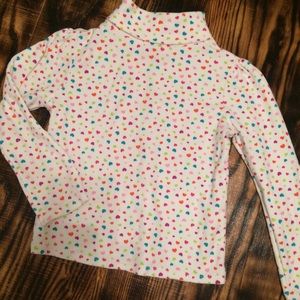 Girls turtle neck with hearts
