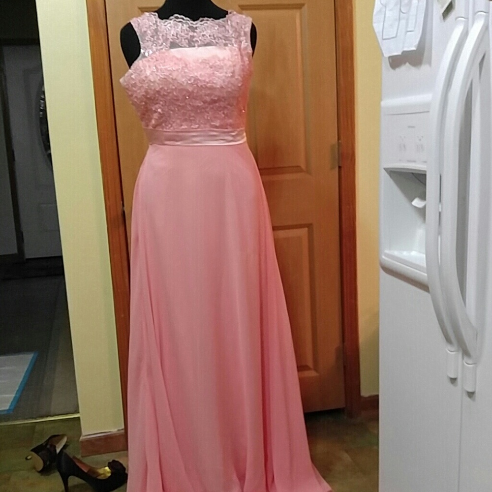 Fully lined sheer gown