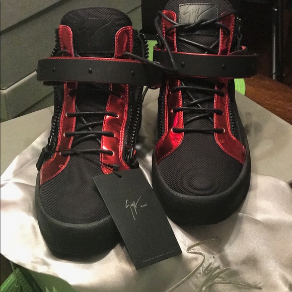 NIB Giuseppe Zanotti Metallic Mid-Top Leather - Picture 3 of 8