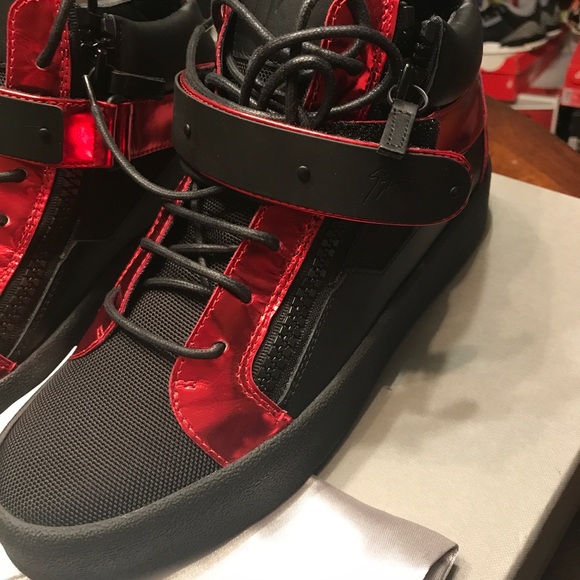 NIB Giuseppe Zanotti Metallic Mid-Top Leather - Picture 6 of 8