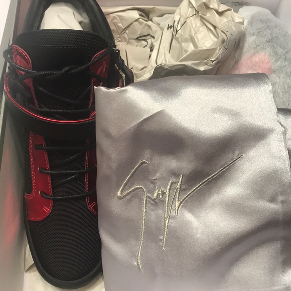 NIB Giuseppe Zanotti Metallic Mid-Top Leather - Picture 8 of 8